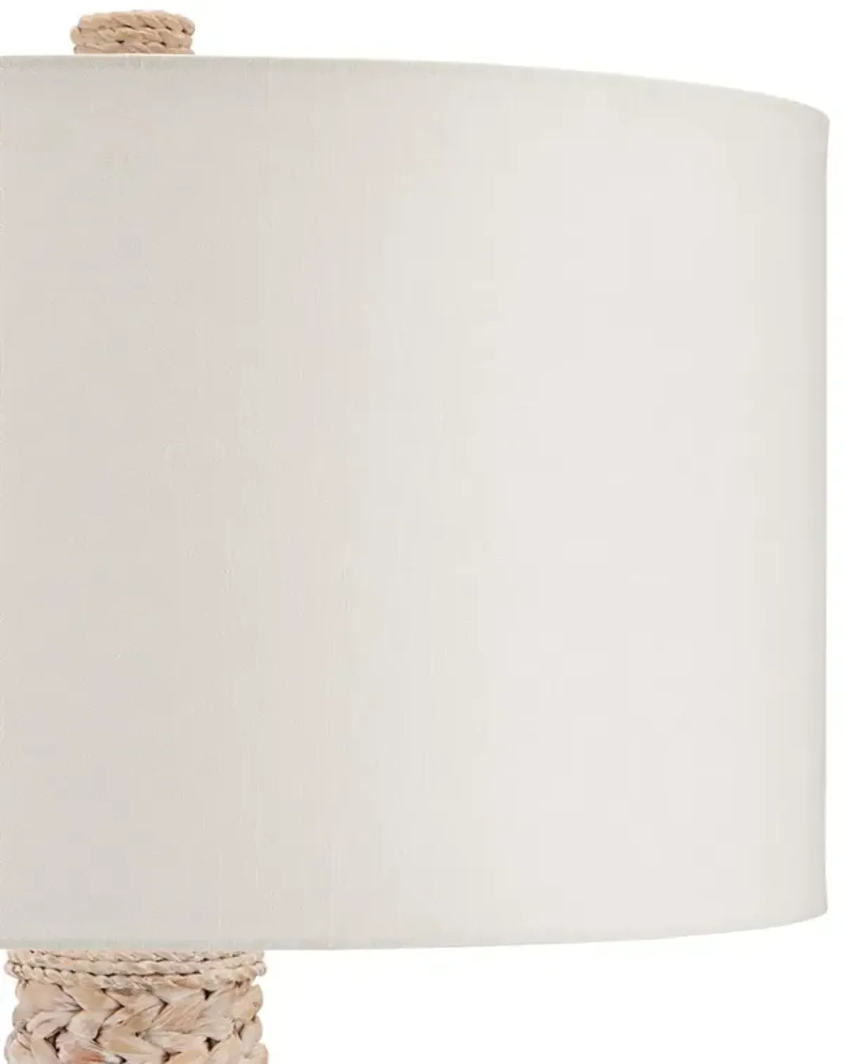 Elliot Coastal Beach Whitewash Water Hyacinth Column Floor Lamp