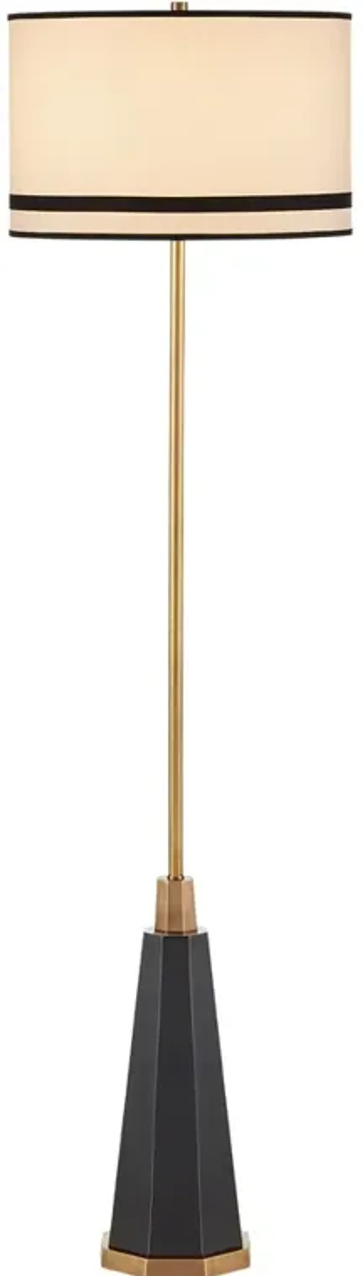 Toren Updated Traditional Antique Brass Floor Lamp