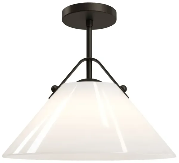 Stellan Updated Traditional White Glass Shade Bronze Pendant