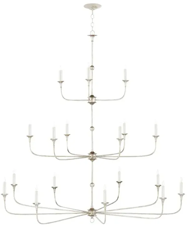 Britanny French Country Champagne Candle Style Chandelier - Grande