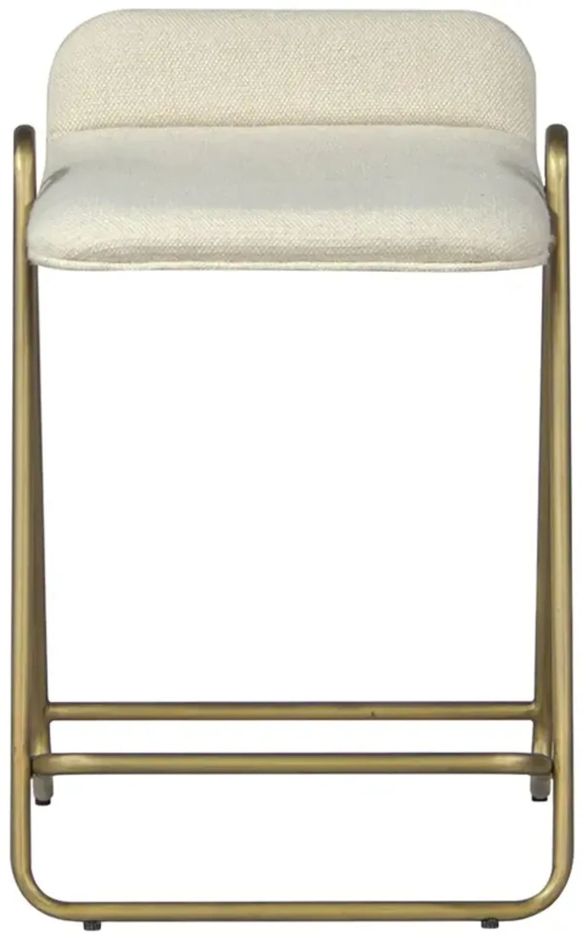 Agata Modern Classic Cream Antique Brass Counter Stool