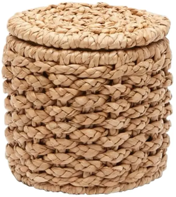 Pigeon and Poodle Destin Coastal Natural Braided Seagrass Single Toilet Paper Holder - Set of 2