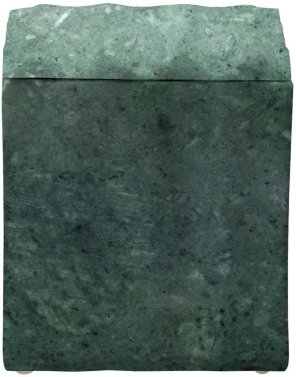 Pigeon and Poodle Proviso Modern Classic Jade Green Fluted Marble Canister - Large