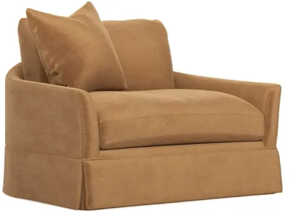 Hartwell Gingerbread Performance Velvet Chair and a Half