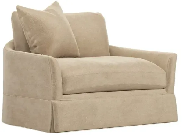 Hartwell Champagne Performance Velvet Chair and a Half