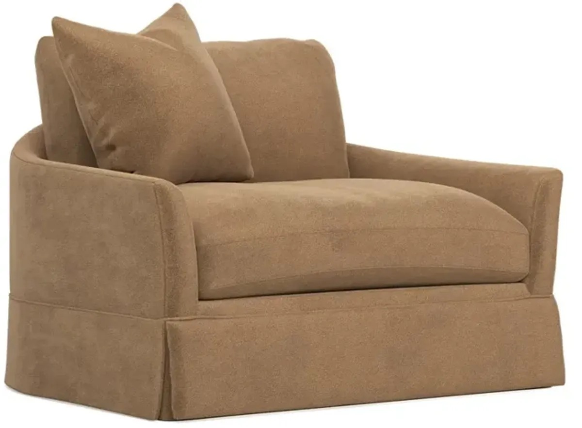 Hartwell Mocha Mist Performance Velvet Chair and a Half