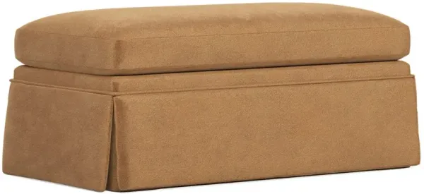 Hartwell Gingerbread Performance Velvet Ottoman