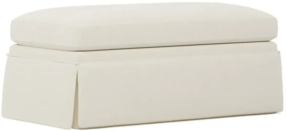 Hartwell Twilight Blue Performance Velvet Ottoman