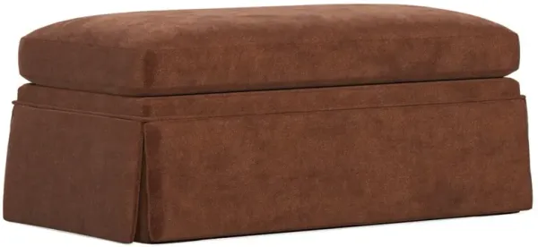 Hartwell Chocolate Mousse Performance Velvet Ottoman