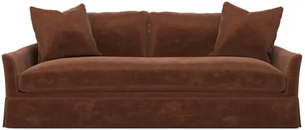 Hartwell Chocolate Mousse Performance Velvet Sofa - 90"