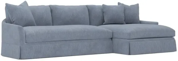 Hartwell Nantucket Blue Performance Chaise Sectional - Right Chaise - 122”