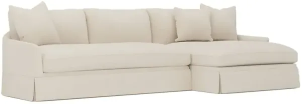 Hartwell Coconut Cream Performance Chaise Sectional - Right Chaise - 122”