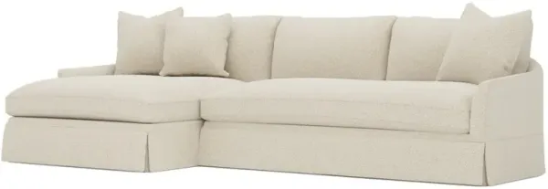 Hartwell Whipped Cream Textured Bouclé Chaise Sectional - Left Chaise - 122”
