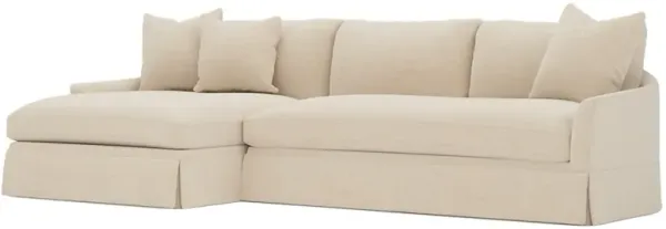 Hartwell Parchment Performance Chaise Sectional - Left Chaise - 122”