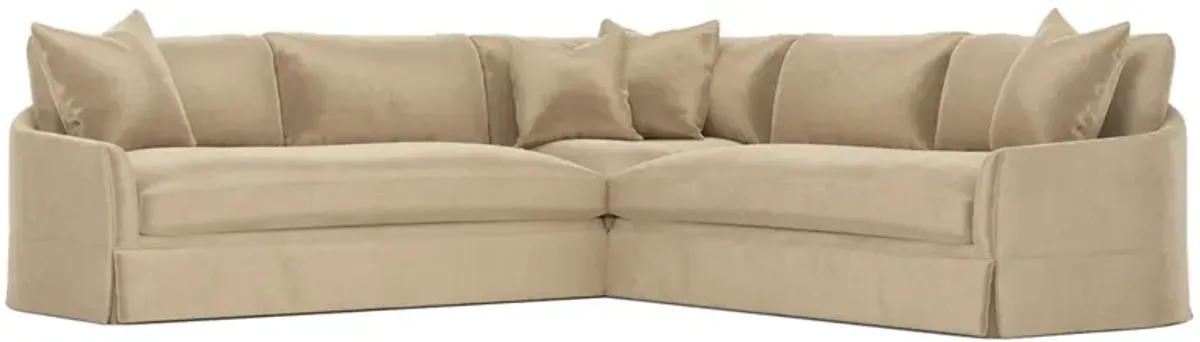 Hartwell Champagne Performance Velvet Corner Sectional - 118"