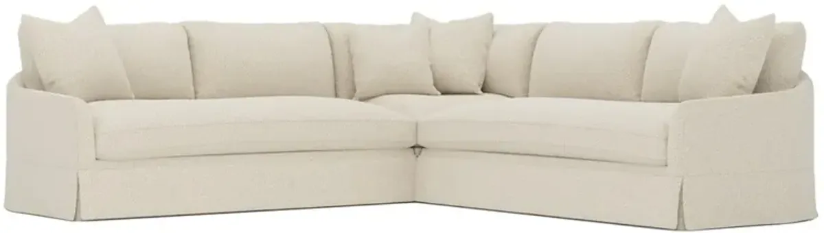 Hartwell Whipped Cream Textured Bouclé Corner Sectional - 118"