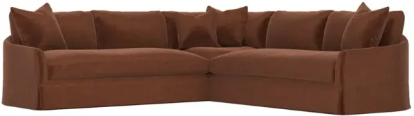 Hartwell Chocolate Mousse Performance Velvet Corner Sectional - 118"