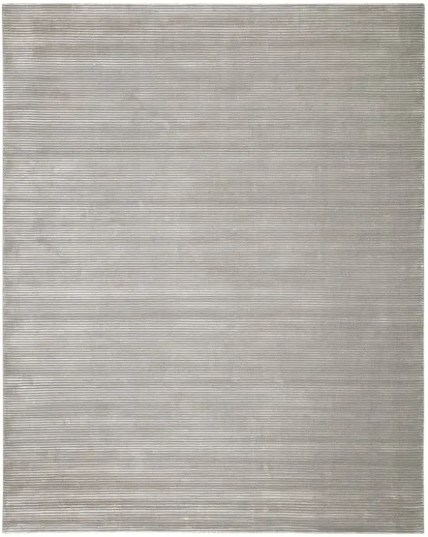 Belle Modern Classic Ash Grey Wool Solid Rug - Sample