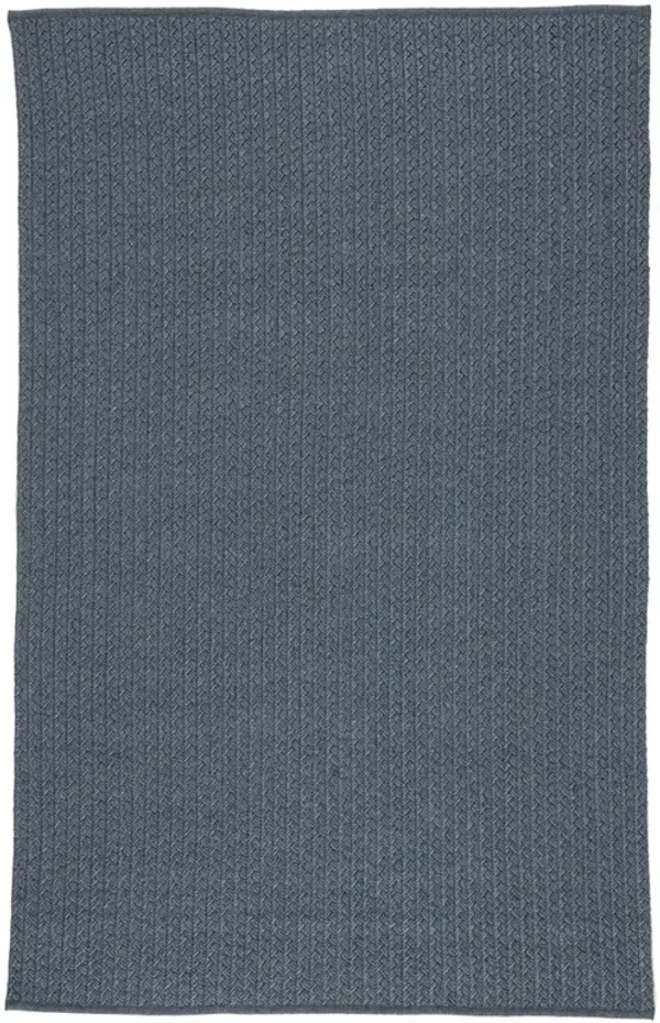 Noemi Modern Classic Blue Braided Solid Indoor Outdoor Rug - Sample