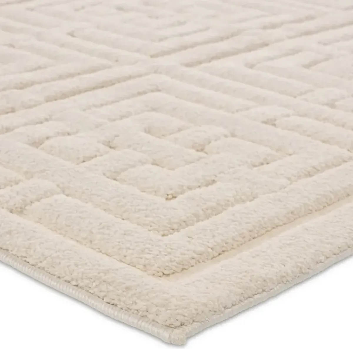 Maelle Modern Classic Geometric Cream Patterned Rug - Sample