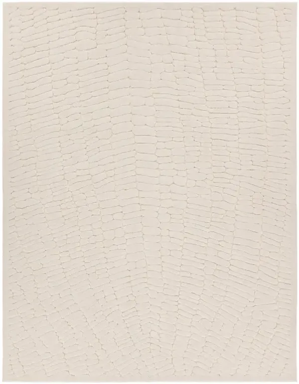 Briony Modern Classic Abstract Cream Patterned Rug - Sample