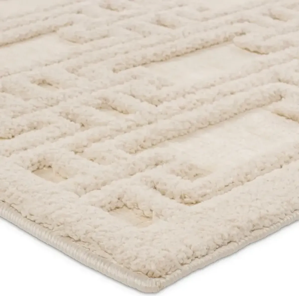 Tristan Modern Classic Geometric Cream Patterned Rug - Sample