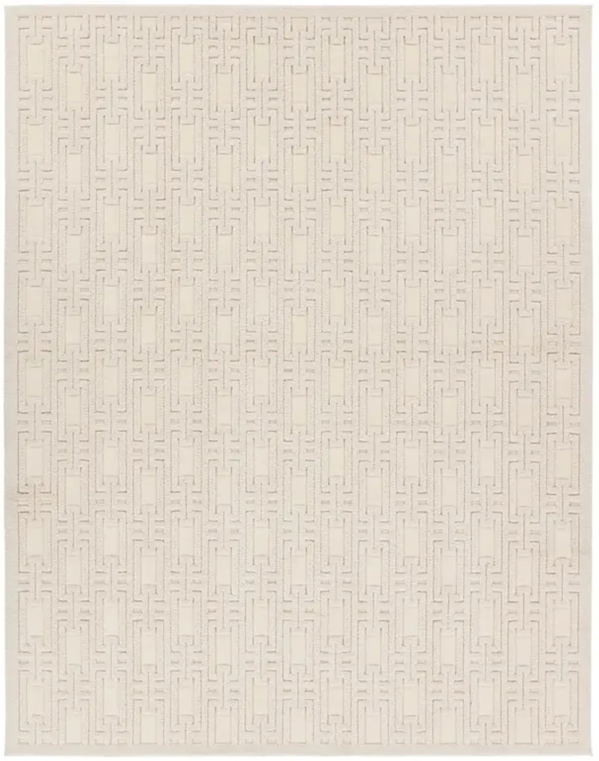 Tristan Modern Classic Geometric Cream Patterned Rug - Sample