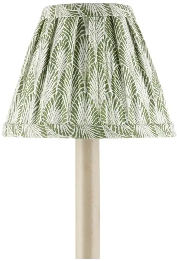 Soleil Traditional Green Fan Pattern Tapered Chandelier Shade