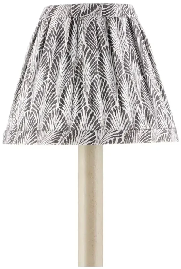 Soleil Traditional Grey Fan Pattern Tapered Chandelier Shade