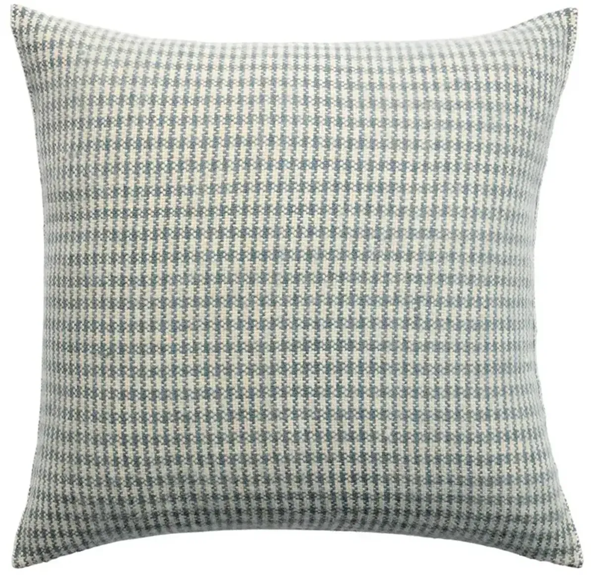 Elowen Updated Traditional Green Wool Gingham Throw Pillow - 26x26