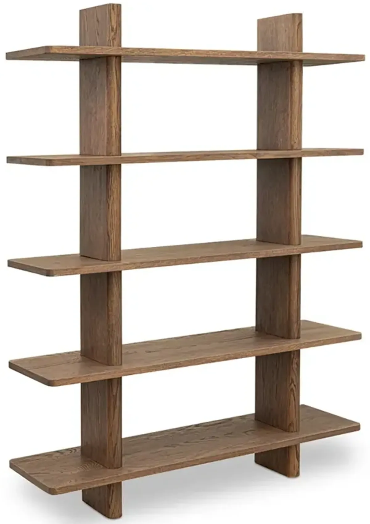Camilla Modern Classic Brown Oak Bookcase
