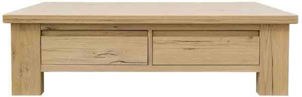 Alastair Rustic Lodge Light Oak Rectangular Storage Coffee Table