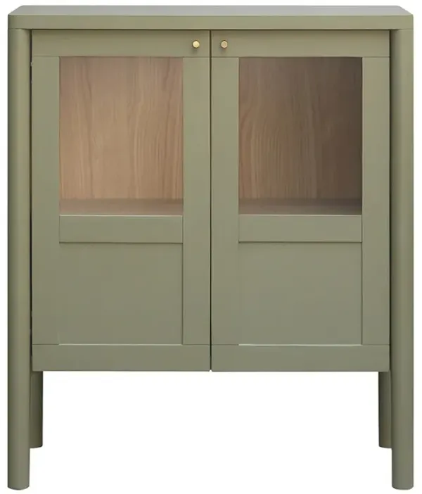Riona Modern Classic Green Pine Wood Cabinet