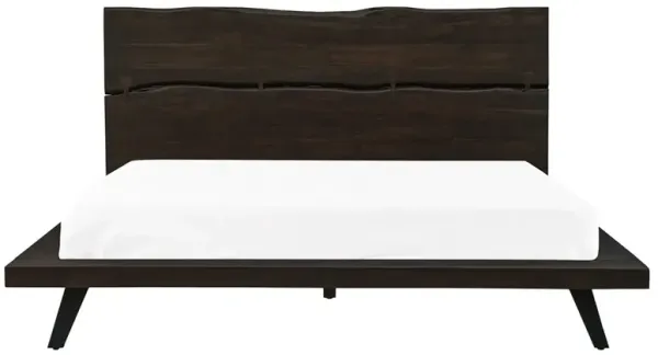 Atlas Rustic Lodge Dark Brown Acacia Wood Bed - Queen