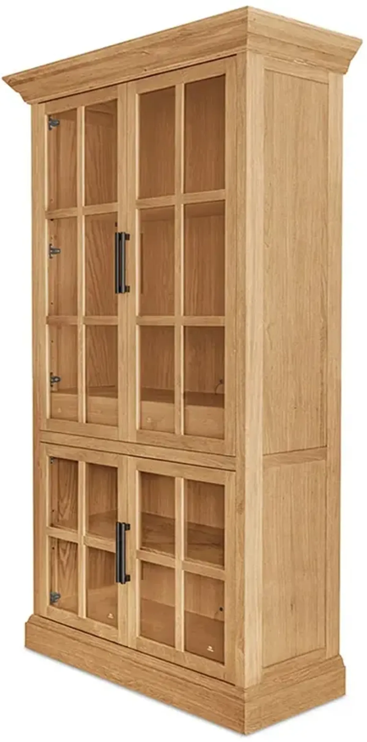 Cathy Updated Traditional Natural Oak Display Cabinet