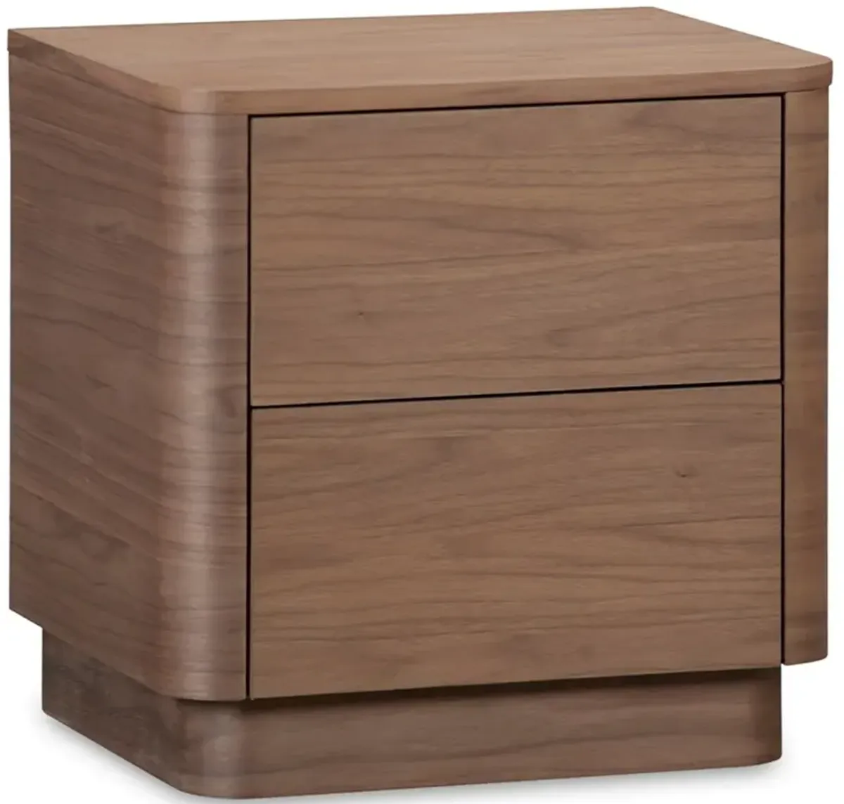 Rex Modern Classic Brown Walnut Nightstand