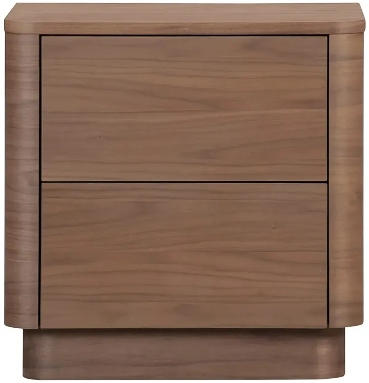 Rex Modern Classic Brown Walnut Nightstand