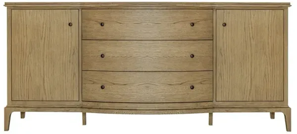 Melanie Updated Traditional Brown Oak Media Cabinet - 79"