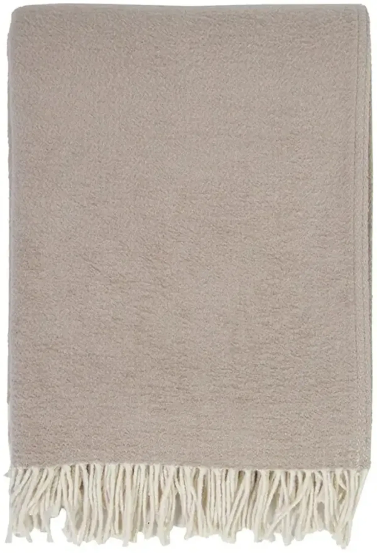 Billie Modern Classic Taupe Cotton Throw Blanket