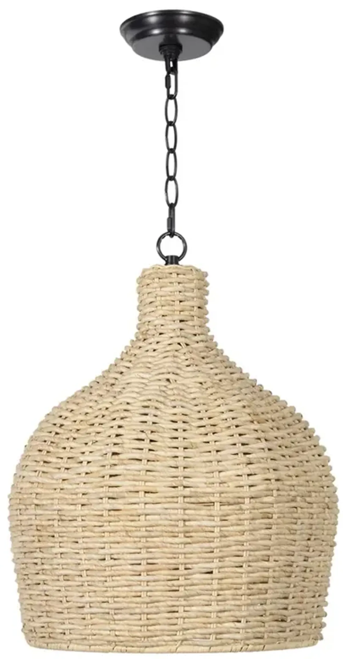 Campagna Coastal Beach Natural Woven Rattan Pendant