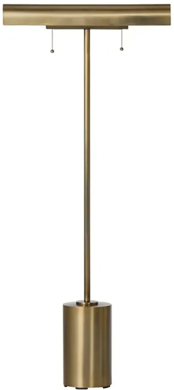 Amoura Modern Classic Aged Brass Iron Task Floor Lamp