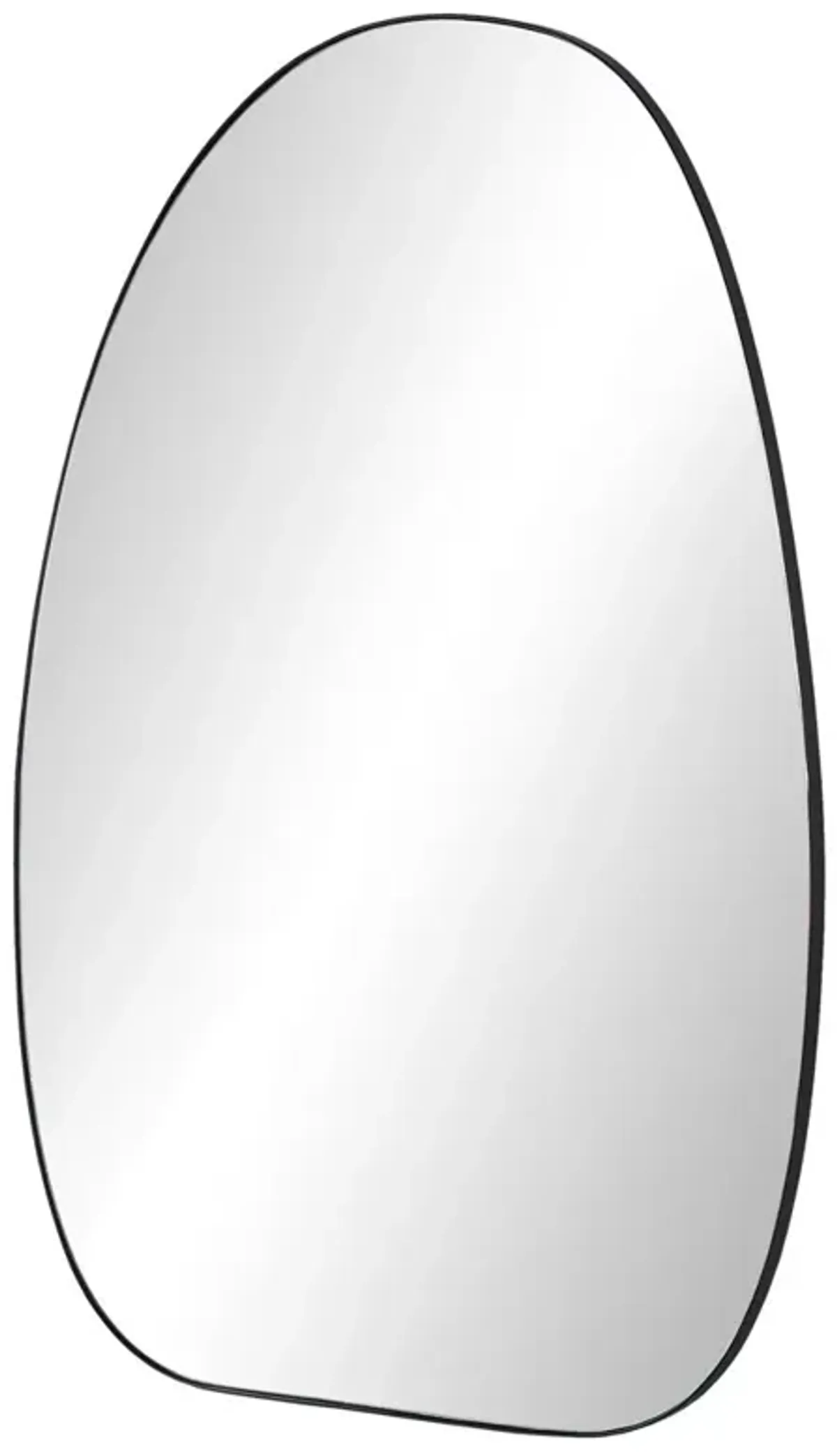 Brent Modern Classic Dark Grey Iron Full Length Oval Floor Mirror