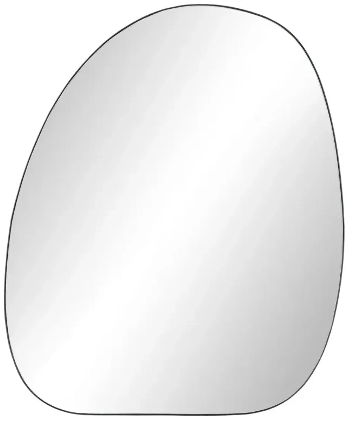 Brent Modern Classic Dark Grey Iron Full Length Oval Floor Mirror