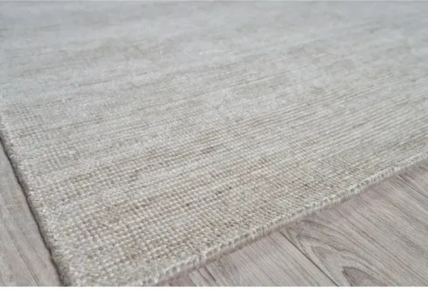 Lydia Coastal Beach Beige Silk Solid Rug - 6'x9'