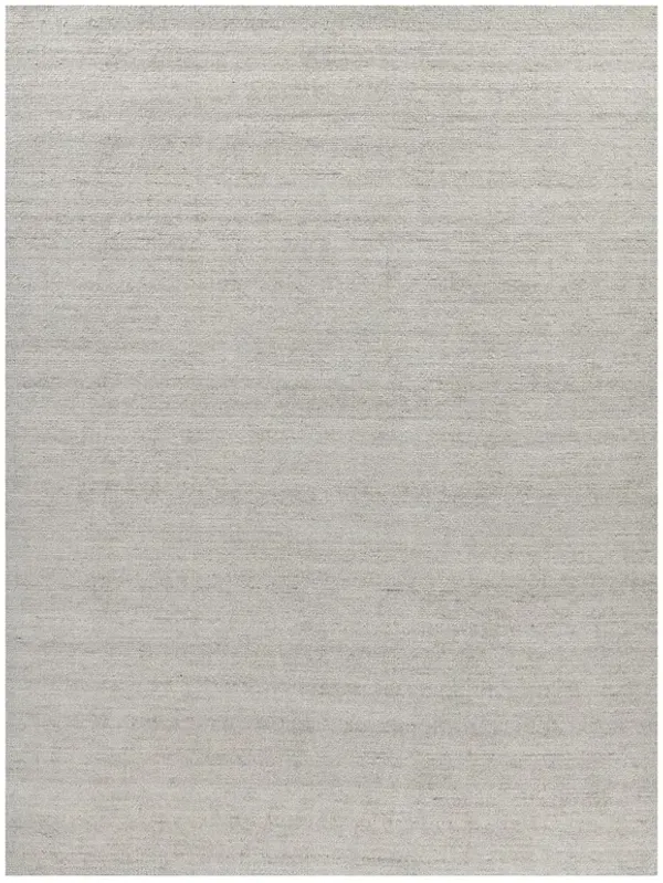 Lydia Coastal Beach Silver Silk Solid Rug - Sample