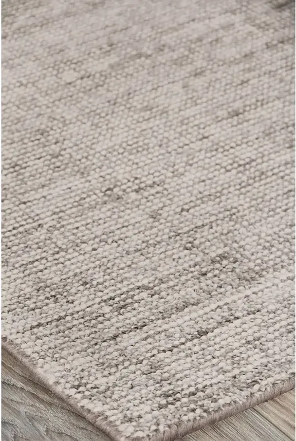 Lydia Coastal Beach Grey Silk Solid Rug - Sample