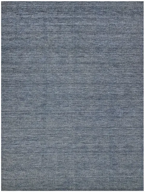 Lydia Coastal Beach Blue Silk Solid Rug - 6'x9'
