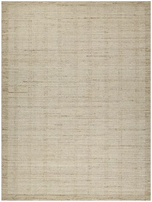 Hazel Coastal Beach Beige Wool Solid Hand Knotted Rug - 10'x14'