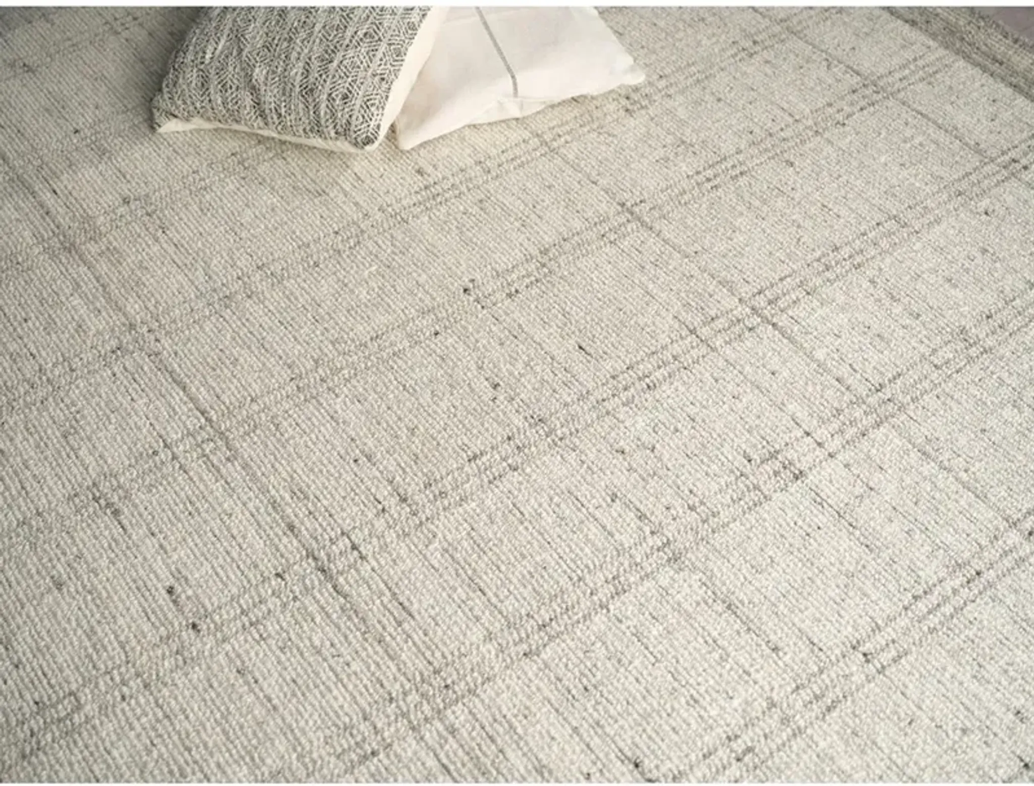 Fiona Coastal Beach Silver Wool Solid Rug 10x14 Kathy Kuo Home ...
