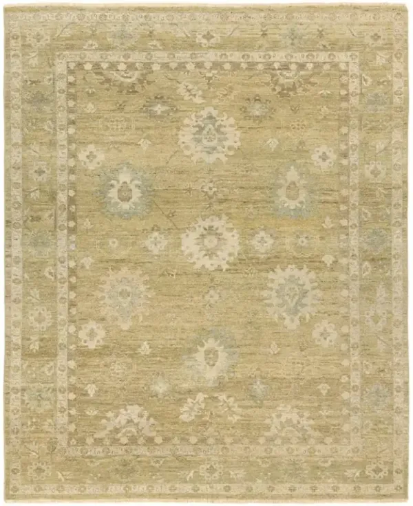Lumira Updated Traditional Natural Wool Floral Patterned Hand Knotted Rug - 6'x9'